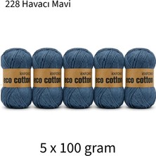 Oxford İplik 5'li Paket Eco Cotton 100GR-200M NO:228 Havacı Mavi