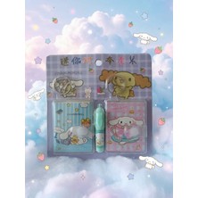 Glowilla Cinnamoroll ve Stellalou Karakterli Ikili Mini Defter Kalem Seti, Karışık Model Anahtarlıklı Bloknot 1 Adet (Stok Olan Renk Gönderilecektir)