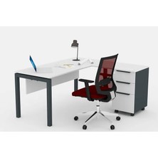Vivense Galaxy Kesonlu L Ofis Masası, 160 cm