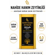 Nahide Hanım Zeytinliği Edremit Soğuk Sıkım Filtresiz Zeytinyağı 5 L Teneke