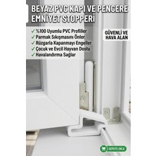 Nublado Beyaz 4 Adet Pvc Kapı ve Pencere Emniyet Stopperi - Rüzgarla Kapanmayı Önleyici, Çocuk & Evcil Hayvan Güvenlik Takozu (Çok Renkli Dayanıklı Stopper, 7x3.7cm)