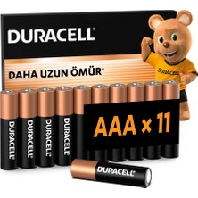 Duracell Basıc Aaa Ince Alkalin Kalem Pil (11'li Paket) – 1,5V