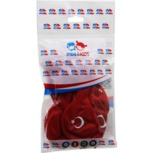Türk Bayrağı Desenli Balon - 10'lu Paket