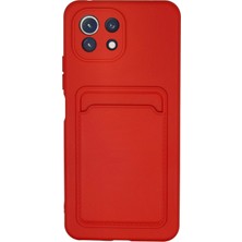 ALK Mey Ithalat®   Mi 11 Lite Kılıf Kelvin Kartvizitli Silikon - Kırmızı