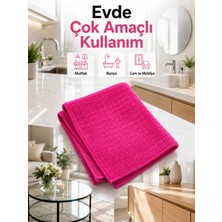 ALK Mikrofiber Temizlik Bezi 40X40 cm Pembe Iz Bırakmayan Çok Amaçlı Temizlik Bezi