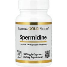 California Gold Nutrition, Spermidine, Rice Germ Extract, 90 Veggie Capsules (1 Mg Per Capsule)