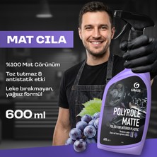 Grass Polyrole Matte Torpido ve Kokpit Temizleyici Parlatıcı 600 ml Üzüm Kokulu Mat Yüzey Bakımı