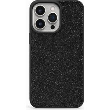 Happy Trend iPhone Uyumlu Kılıf Taşlı Star Glitter Silikon Kılıf (Siyah, IPHONE_16_PRO_)
