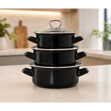 Elis Concept 3 Lü Emaye Tencere Seti 14-16-18 cm