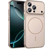Bijuteri Net Iphone 14 Uyumlu 17 Pro Max Görünümlü Magsaff Kapak Kılıf - Bej