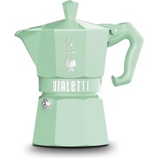Bialetti - Exclusive: 3 Cups Ocak Üstü Espresso Pişirici - 130ML - Yeşil Renk - Alüminyum Gövde - Pa