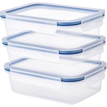 3 Adet Vakumlu Saklama Kapları 1,0 Litre Ikea Gri-Mavi Dikdörtgen Saklama Kutusu