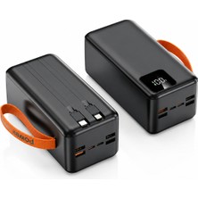 Aksesuarcep 30.000 Mah Dijital LED Ekran Dahili Kablolu Tasarım ile Pratik Şarj  Powerbank6 Port Çoklu Cihaz Desteği