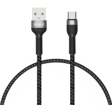 Zore Shira Serisi Type-C USB Kablo 30CM Siyah