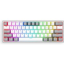 Redragon K616 Fizz Pro%60 3 Mod Kablolu, 2.4 Ghz Kablosuz, Bluetooth Mekanik Oyun Klavyesi, Doğrusal