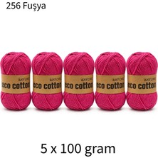 Oxford İplik 5'li Paket Eco Cotton 100GR-200M NO:256 - Fuşya