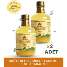 Fermente Bahçem Doğal Detoks Sirkesi 500 ml 2'li Paket (Doğal Fermantasyon & Pestisit Analizli)