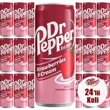 Dr Pepper Strawberries & Cream 330ML 24'lü Koli