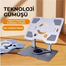 Empressco 360 Derece Dönebilen Tüm Tablet ve Telefonlarla Uyumlu Ayaklı Stand Metal Tablet Tutucu Yükseltici