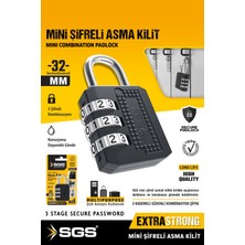 SGS1335 Şifreli Asma Kilit 32MM Bavul Dolap Kilidi