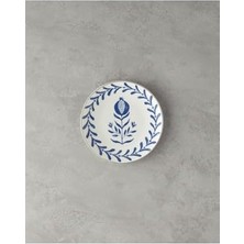 Murahze Carnival Porselen Pasta Tabağı 20 cm Lacivert-Beyaz