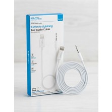 Acl Aura Akse 3.5mm To Lightning Aux Ses Kablosu - 1.2 Metre Beyaz