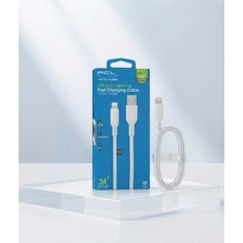 Acl Aura Akse 3A Usb-A To Lightning Hızlı Şarj ve Data Kablosu - 1 Metre Beyaz