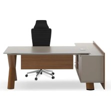 Vivense Wino Yönetici Etajerli Ofis Masa, 200 cm