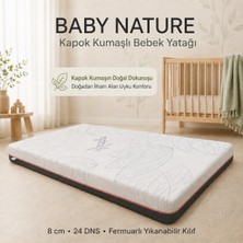 Zish Home Baby Nature 8 cm Sünger Bebek ve Çocuk Yatağı | Beşik, Park Yatak, Montessori ve Çocuk Karyolası | Fermuarlı Yıkanabilir Kılıf | Kapok Kumaş | 24 Dns Orta Sert Sünger | Koruyucu Süprem
