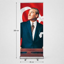 Arte Display Atatürk Poster Baskılı Roll Up Banner 85X200CM No:1