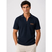 Prolet Erkek Waffle Dokulu V Yaka T-Shirt %100 Pamuk