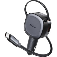 Mcdodo CC-1560 Freego Serisi 75W Geri Çekilebilir Kablolu Araç Içi Çakmaklık Şarj Cihazı