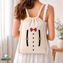 Ghostbastır Design Tuxedo Büzgülü Keten Çanta C353