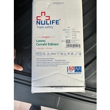 Lesamed Nulıfe Pudrasız Steril Lateks Cerrahi Eldiven 7,5 Boy 50 Çift