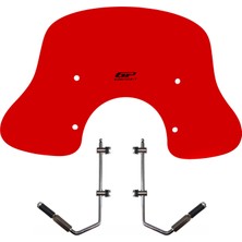 GP Kompozit Vespa GTS 300 / 150 Universal Uyumlu Ön Cam Kırmızı - 42 cm