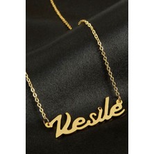 Bijuteri Net Vesile Isimli Kolye (Kişiye Özel) - Sarı