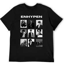 BarsDepo Enhypen Baskılı Baskılı Tişört, Premıum Kalite Unisex Çocuk / Yetişkin
