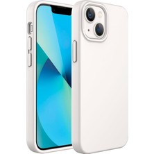 Merwish iPhone 13 ve 14 Uyumlu Özel Ipeksi Dokunuş Hissi Veren Içi Yumuşak Kadife Lansman Silikon Kı