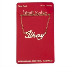 Bijuteri Net Ilkay Isimli Kolye (Kişiye Özel) - Sarı