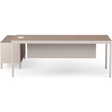 Vivense Less Etajerli Ofis Masası, Ceviz, 200 cm