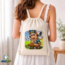 Ghostbastır Design Oyun Büzgülü Keten Çanta C121