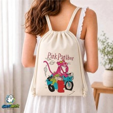 Ghostbastır Design Pembe Panter Büzgülü Keten Çanta C228