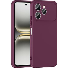 Tecno Spark 40 4g Uyumlu Zore Mara Lansman Kadife Iç Yüzeyli Mat Silikon Kılıf - Lyon Tech