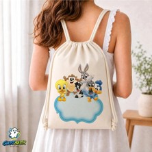 Ghostbastır Design Looney Tunes Büzgülü Keten Çanta C178