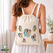 Ghostbastır Design Bluey Büzgülü Keten Çanta C033