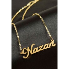Bijuteri Net Nazan Isimli Kolye (Kişiye Özel) - Sarı