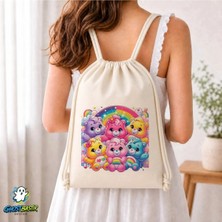 Ghostbastır Design Carebears Büzgülü Keten Çanta C057