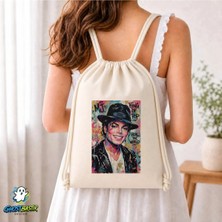 Ghostbastır Design Michael Jackson Büzgülü Keten Çanta C186