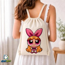 Ghostbastır Design Powerpuff Girls Büzgülü Keten Çanta C244