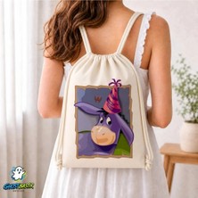 Ghostbastır Design Eeyore Büzgülü Keten Çanta C083